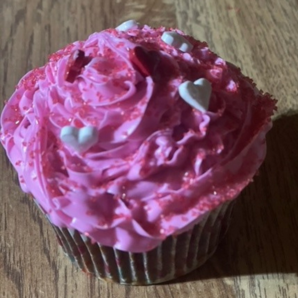 1/2 Dozen Chocolate Cupcakes with pink Frosting